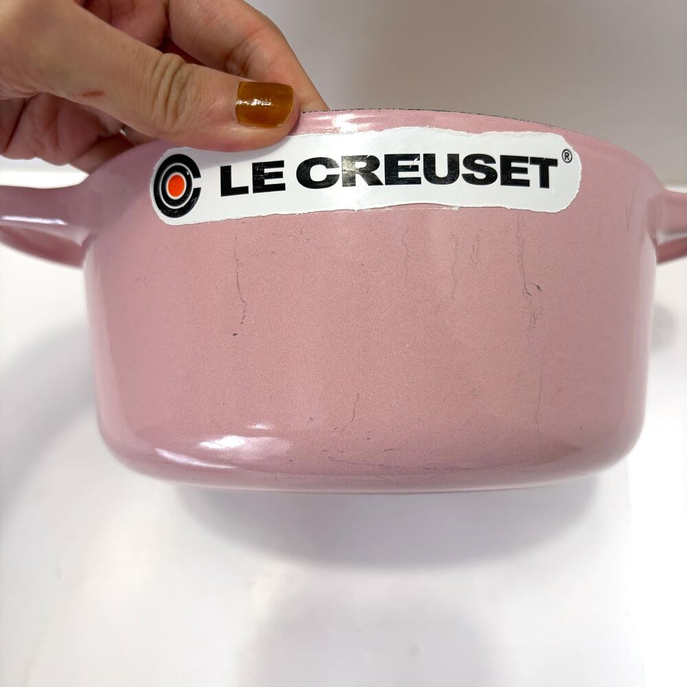 Le Creuset Cocotte Ronde 18cm Shell Pink Light Gold Knob 1.8L Made in France - Picture 7 of 10